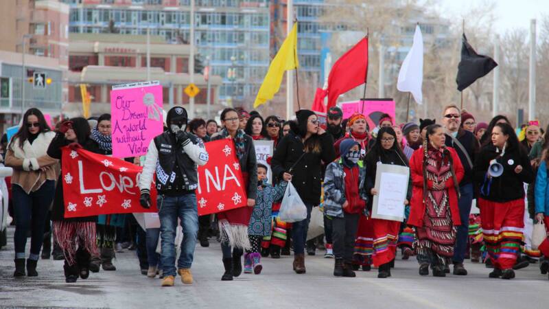 In Calgary, Indigenous women lead march for Tina Fontaine