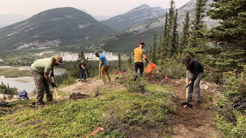 Volunteers take on more trail work in Alberta parks