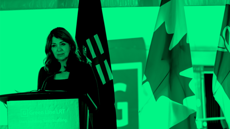 All aboard Danielle Smith's version of the Green Line